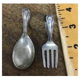 Sterling? fork and spoon