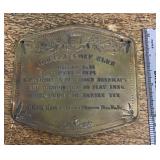 Brass Bourne Golf Club sign