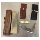Pocket knife, multi-tool,  and sharpening stone