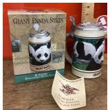 Budweiser giant panda beer stein