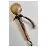 Native American rawhide ceremonial rattle