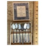 6 Loxley silverplate ice cream spoons