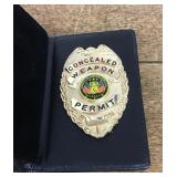 Concealed weapon carry permit badge
