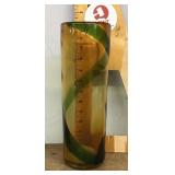 Art glass cylinder vase