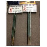 2 private property signs