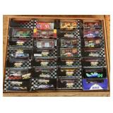 28 die cast race cars