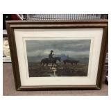 Signed print by Joe Beeler 18 x 21