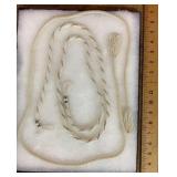 2 faux pearl long necklaces