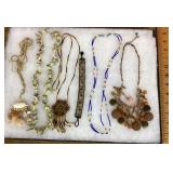 Bead and shell necklaces and bracelet