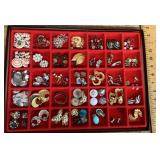 Costume jewelry clip and screw back earrings