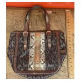 Michael Kors signature faux snake skin bag