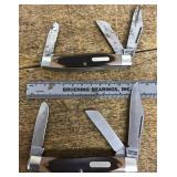 2 Schrade Old Timer 3-blade trapper knives