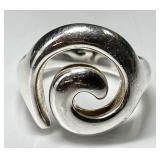 Robert Lee Morris sterling silver swirl ring