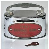 Vintage Red Bud Illinois coin bank by Banthrico