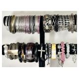 Huge lot of costume jewelry bracelets