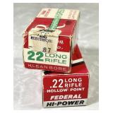 2 partial boxes .22 long rifle ammo