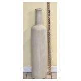 32" heavy pottery floor vase