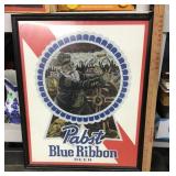 Framed Pabst Blue Ribbon picture