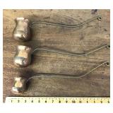 Set of 3 whisky, rum, & brandy warmer ladles