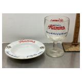 Hammï¿½s beer ashtray & glass