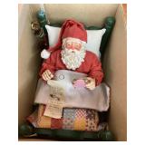 Musical Santa in bed figure