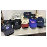 Assorted logo caps
