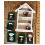 Hallmark display house with mini ornaments
