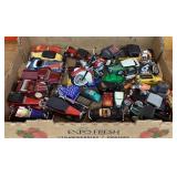 Box of toy vehicles