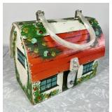 Delill wooden cottage hand painted purse
