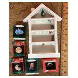 Hallmark display house with mini ornaments