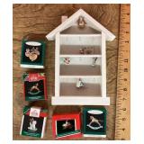 Hallmark display house with mini ornaments