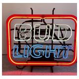 18" x 20" Bud Light neon sign --works