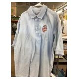 Lonestar logo denim polo shirt Size XL