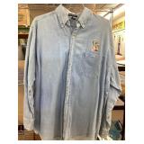Cold 45 logo long sleeve denim shirt Size XL