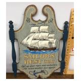 1969 novelty wood Sailor