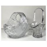 2 crystal baskets