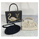 3 vintage purses