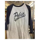 Pabst Blue Ribbon logo baseball shirt Size XL