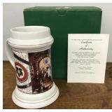 Pabst Blue Ribbon beer stein with COA