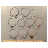 Collection of metal expandable bracelets
