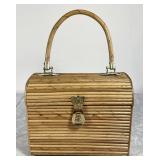 Vintage Maghid bamboo lunchbox purse