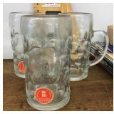 3 Hofbrauhaus glass beer mugs