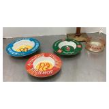 4 beer advertising ashtrays
