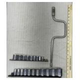 Husky 3/8 & 1/2 sockets & 1/2 speeder wrench