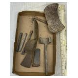 Tool cleanup lot with axe head