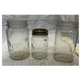 3 vintage canning jars