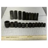 USA 1/2 Snap-on SAE impact sockets