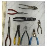 8 assorted pliers