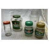 5 glass coffee jars