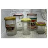 Vintage peanut butter jars
